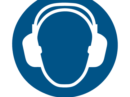 Aufkleber Gehörschutz: Auf Lärmbelastung hinweisen