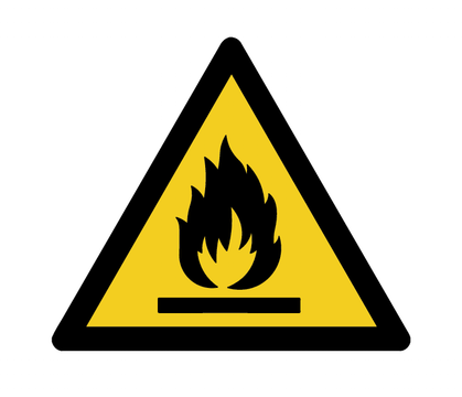 Aufkleber feuergefährliche Stoffe: Auf Gefahr hinweisen