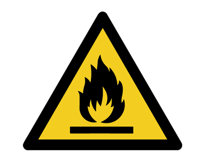 Aufkleber feuergefährliche Stoffe: Auf Gefahr hinweisen
